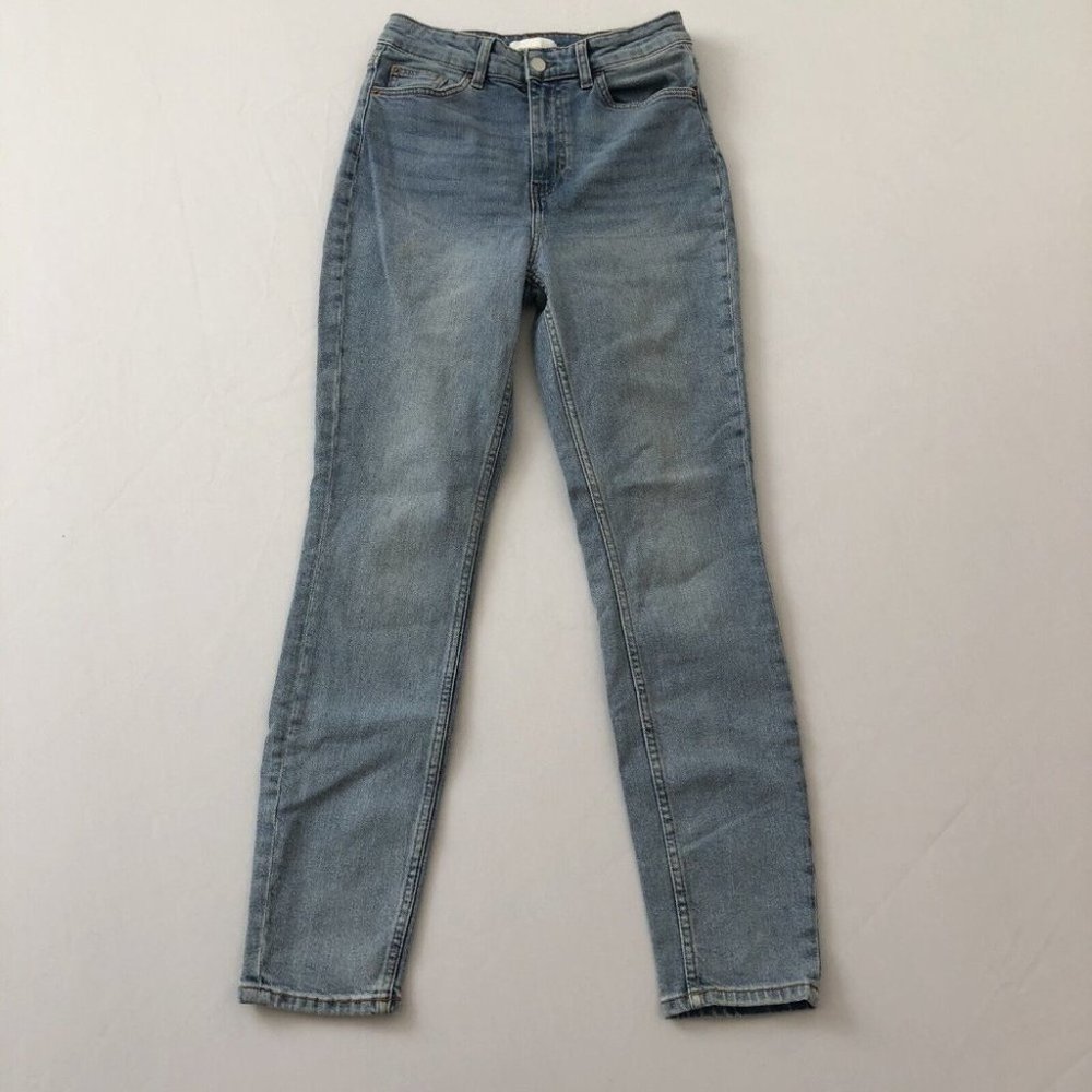 H&M Jeans Women's 6 Blue High Rise Skinny Denim Pants Reg Fit Size 6 (26X28)